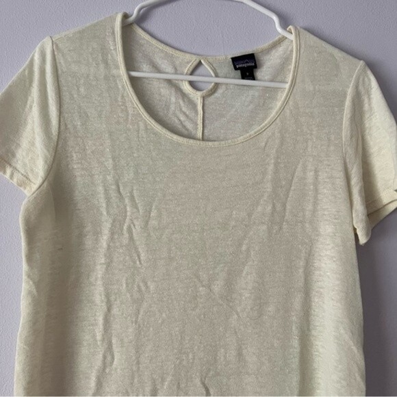 🍉 Patagonia Mount Airy Scoop Tee Linen Small - Picture 3 of 12